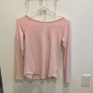 Pink long sleeve thin sweater